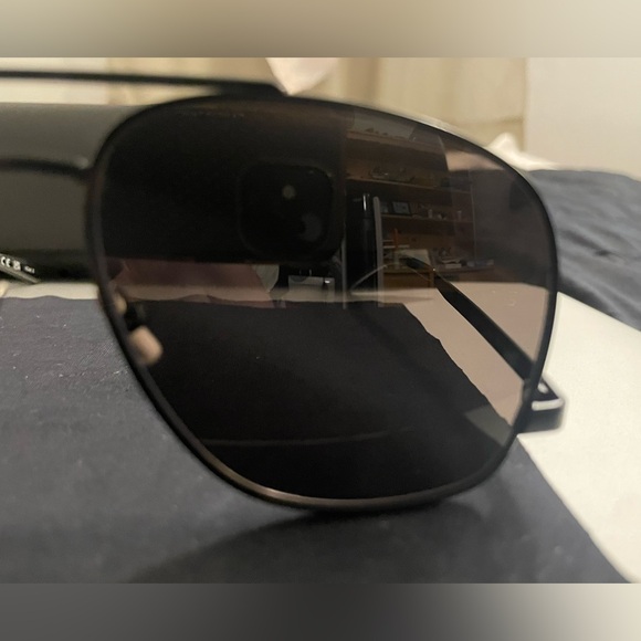 SAINT LAURENT YSL Aviator Sunglasses Matte Black Metal Frame - Picture 8 of 16